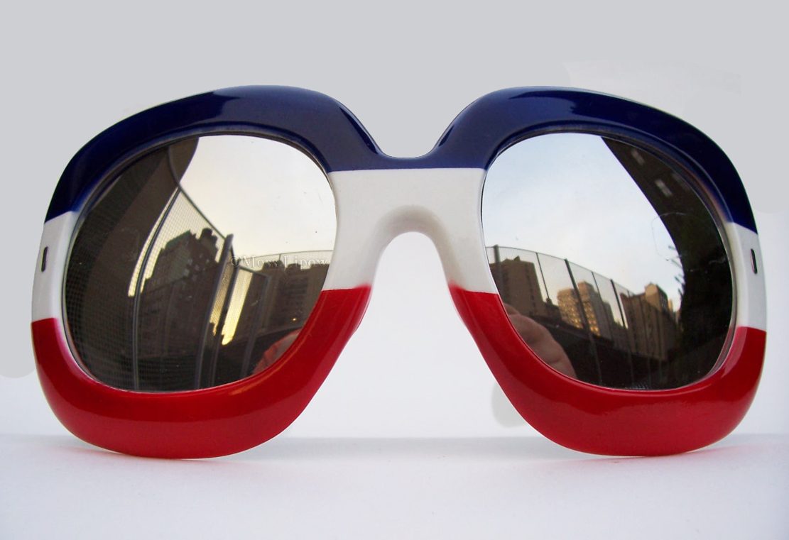 Vintage Red White and Blue Sunglasses by Eyewear’s Best Unknown Designer